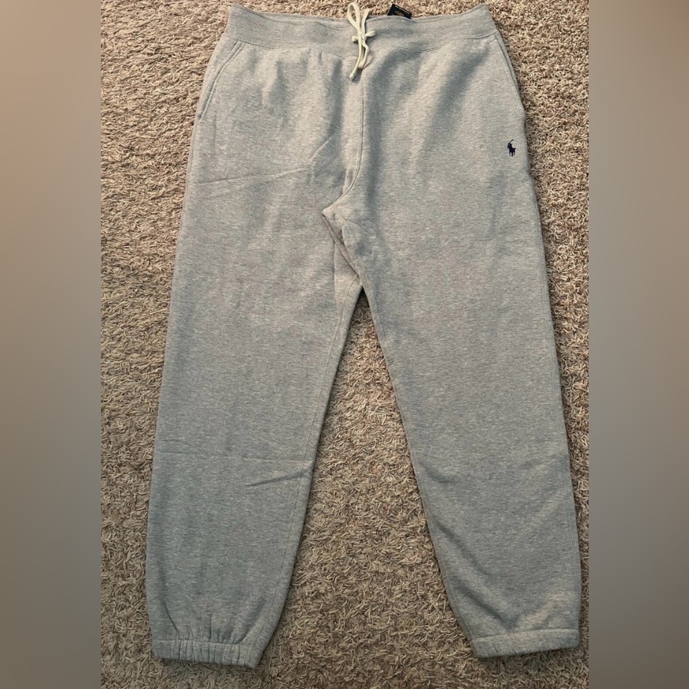 Polo Ralph Lauren (Junior Boy) Gray Fleece Drawstring Sweatpants Size 8/10 NWOT